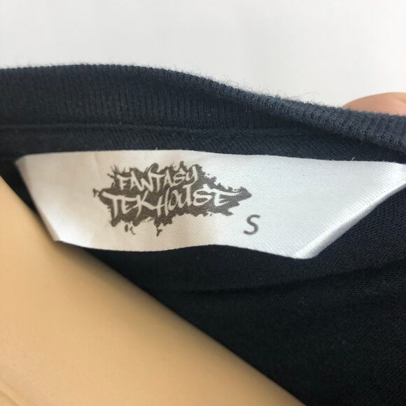 Fantasy Tek House SMALL Y2K Black Grill Mouth Lips Graphic Print Tee Shirt - Picture 5 of 5